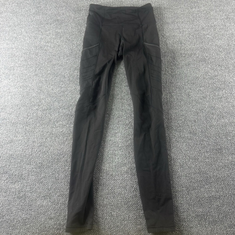 Lululemon‎ Leggings Womens 2 Black Ankle Yoga Pants Pockets Workout Gym